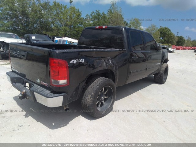 3GTRKWE39AG226302 - 2010 GMC SIERRA K1500 SLT BLACK photo 4