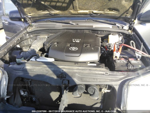 JTEBU14R670126834 - 2007 TOYOTA 4RUNNER SR5/SPORT GRAY photo 10