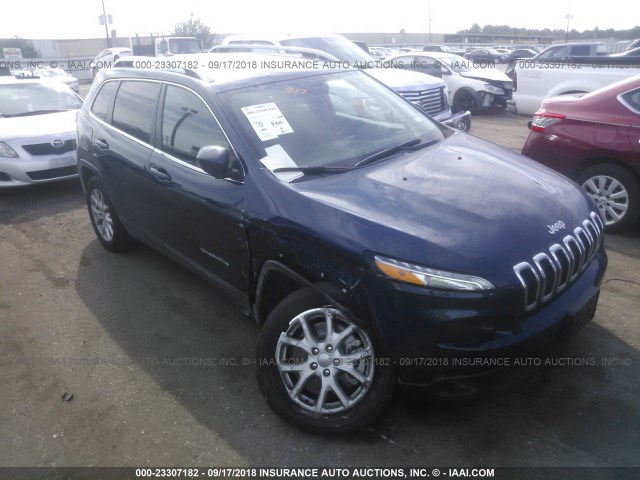 1C4PJLCB7JD566600 - 2018 JEEP CHEROKEE LATITUDE BLUE photo 1