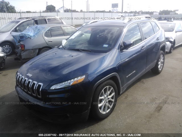 1C4PJLCB7JD566600 - 2018 JEEP CHEROKEE LATITUDE BLUE photo 2