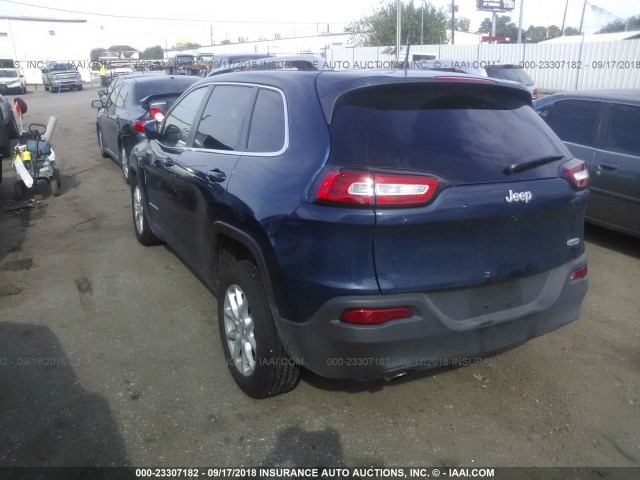 1C4PJLCB7JD566600 - 2018 JEEP CHEROKEE LATITUDE BLUE photo 3