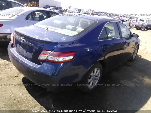 4T4BF3EK7BR134746 - 2011 TOYOTA CAMRY SE/LE/XLE BLUE photo 4