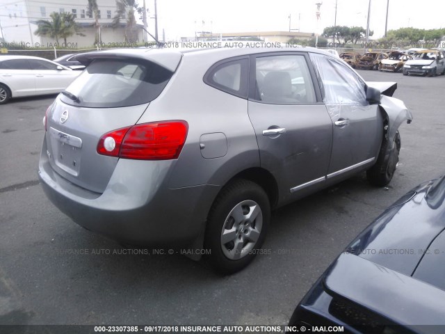 JN8AS5MTXCW293864 - 2012 NISSAN ROGUE S/SV GRAY photo 4