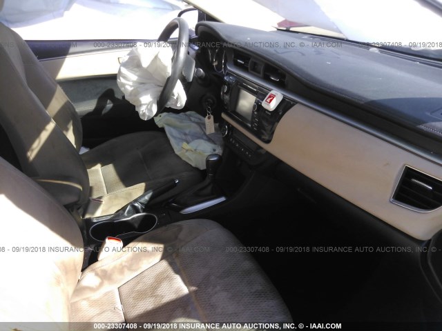 5YFBURHE7FP262579 - 2015 TOYOTA COROLLA L/LE/LE PLS/PRM/S/S PLS RED photo 5