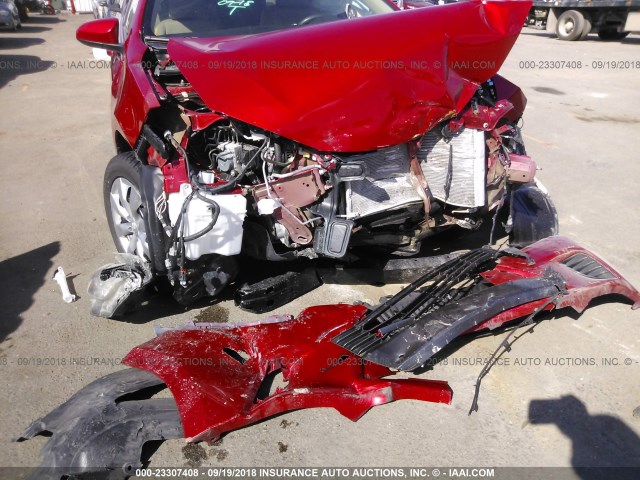 5YFBURHE7FP262579 - 2015 TOYOTA COROLLA L/LE/LE PLS/PRM/S/S PLS RED photo 6