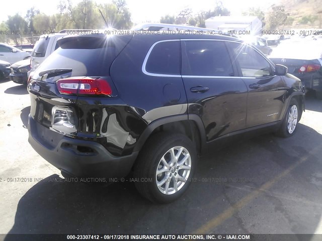 1C4PJLCBXFW539516 - 2015 JEEP CHEROKEE LATITUDE BLACK photo 4