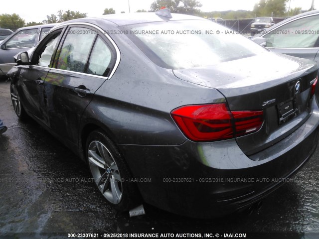 WBA8D9C39HA004486 - 2017 BMW 330 XI GRAY photo 3