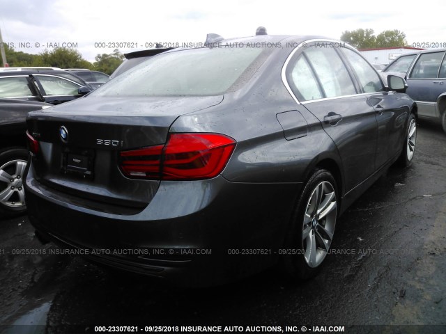 WBA8D9C39HA004486 - 2017 BMW 330 XI GRAY photo 4