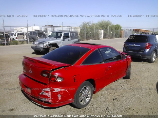 1G1JH12F427370228 - 2002 CHEVROLET CAVALIER LS SPORT RED photo 4