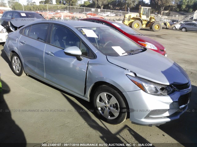 1G1BC5SM4H7265528 - 2017 CHEVROLET CRUZE LS SILVER photo 1