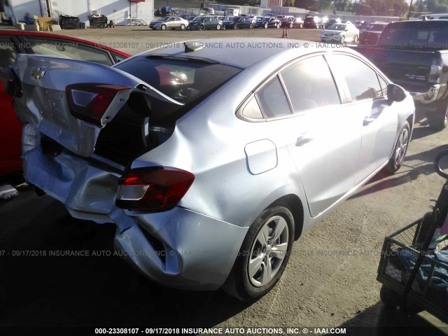 1G1BC5SM4H7265528 - 2017 CHEVROLET CRUZE LS SILVER photo 4