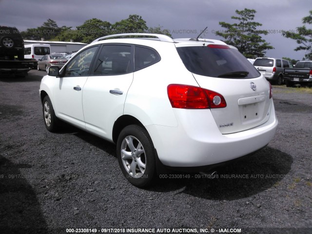 JN8AS5MT6AW027903 - 2010 NISSAN ROGUE S/SL/KROM WHITE photo 3