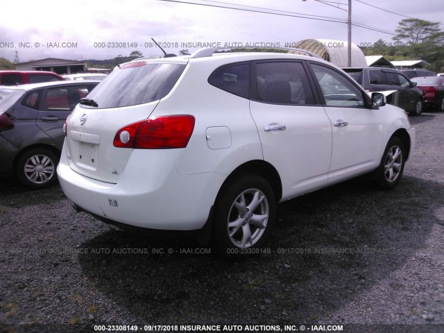 JN8AS5MT6AW027903 - 2010 NISSAN ROGUE S/SL/KROM WHITE photo 4