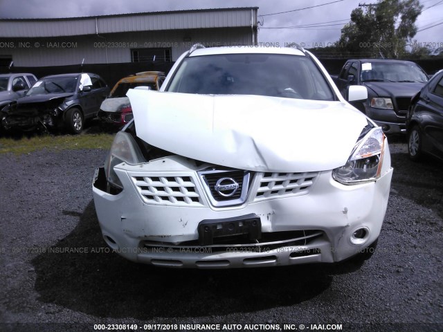 JN8AS5MT6AW027903 - 2010 NISSAN ROGUE S/SL/KROM WHITE photo 6