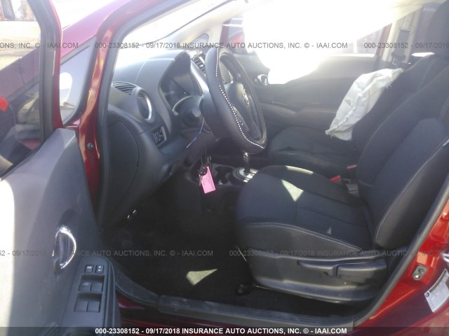 3N1CE2CP6HL352682 - 2017 NISSAN VERSA NOTE S/S PLUS/SV/SL/SR RED photo 5