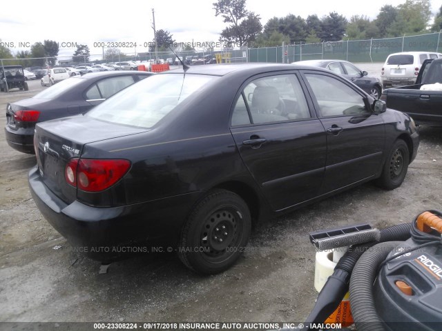 1NXBR32E08Z030849 - 2008 TOYOTA COROLLA CE/LE/S BLACK photo 4