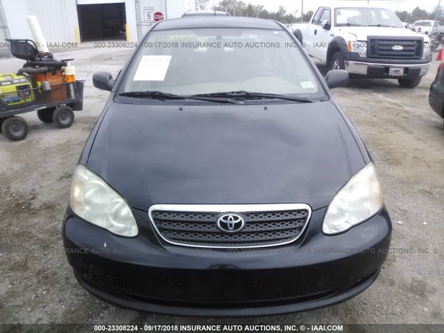 1NXBR32E08Z030849 - 2008 TOYOTA COROLLA CE/LE/S BLACK photo 6