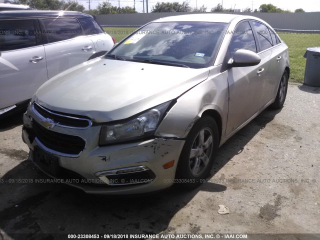 1G1PC5SB3F7218380 - 2015 CHEVROLET CRUZE LT GOLD photo 2