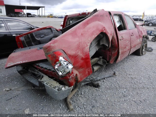 3GTRCWE02AG268202 - 2010 GMC SIERRA C1500 SLT RED photo 4