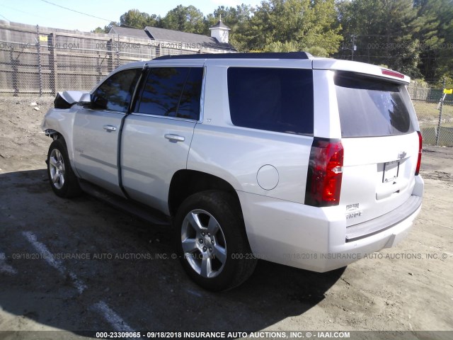 1GNSCBKC3GR423526 - 2016 CHEVROLET TAHOE C1500 LT SILVER photo 3