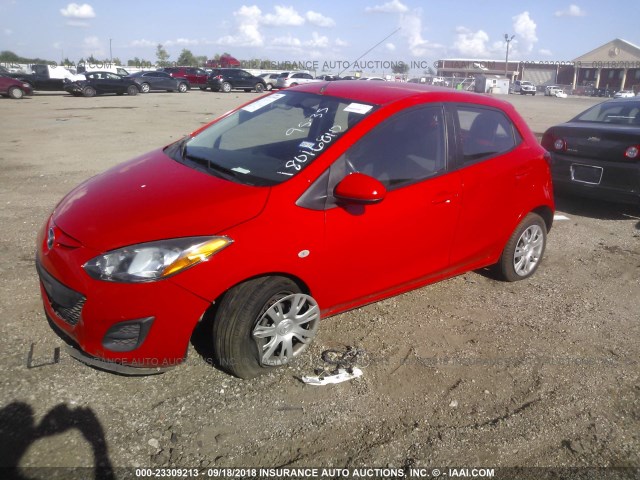 JM1DE1KZ4D0170324 - 2013 MAZDA MAZDA2 RED photo 2