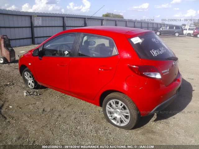 JM1DE1KZ4D0170324 - 2013 MAZDA MAZDA2 RED photo 3