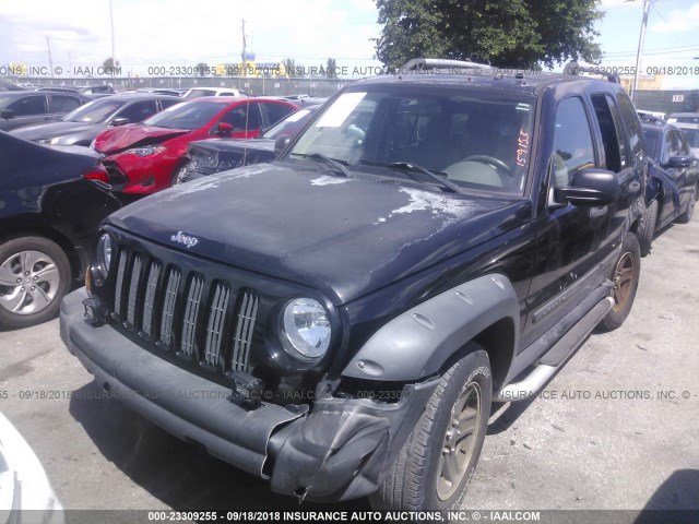 1J4GK38KX6W159155 - 2006 JEEP LIBERTY RENEGADE BLACK photo 2