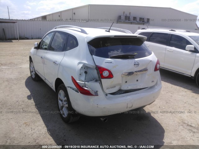 JN8AS5MT8CW287318 - 2012 NISSAN ROGUE S/SV WHITE photo 3