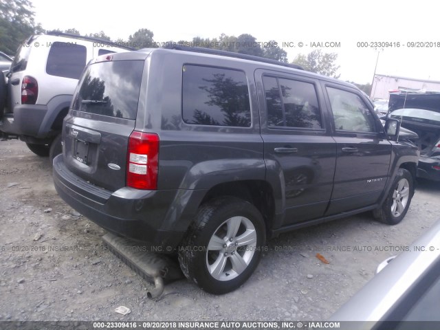 1C4NJRFB7GD657560 - 2016 JEEP PATRIOT LATITUDE GRAY photo 4