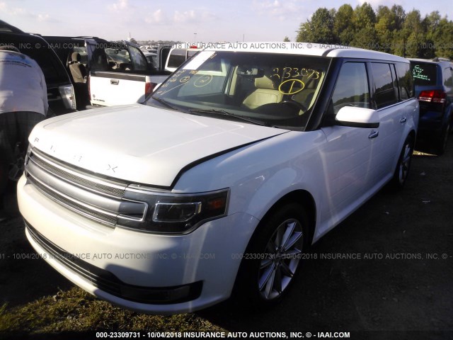 2FMGK5D88GBA03139 - 2016 FORD FLEX LIMITED WHITE photo 2