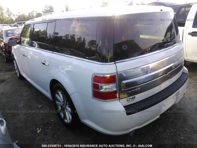 2FMGK5D88GBA03139 - 2016 FORD FLEX LIMITED WHITE photo 3