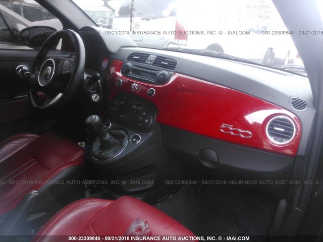 3C3CFFFH2CT313929 - 2012 FIAT 500 ABARTH RED photo 5