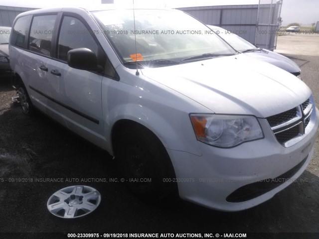 2C4RDGBG8DR693314 - 2013 DODGE GRAND CARAVAN SE WHITE photo 1