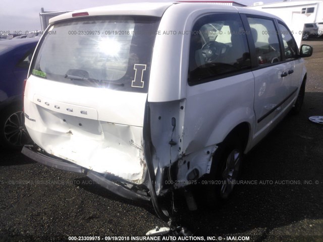 2C4RDGBG8DR693314 - 2013 DODGE GRAND CARAVAN SE WHITE photo 4