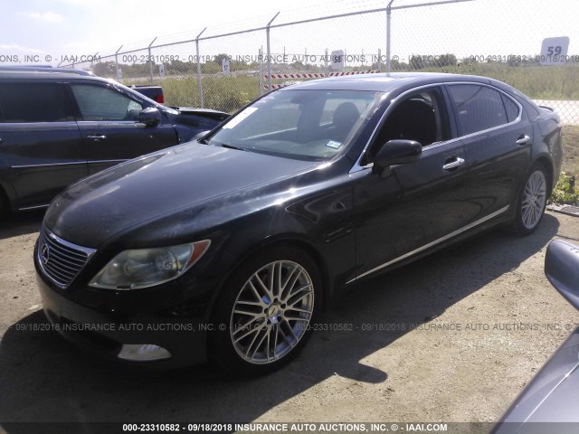 JTHGL46F895033433 - 2009 LEXUS LS 460L BLACK photo 2