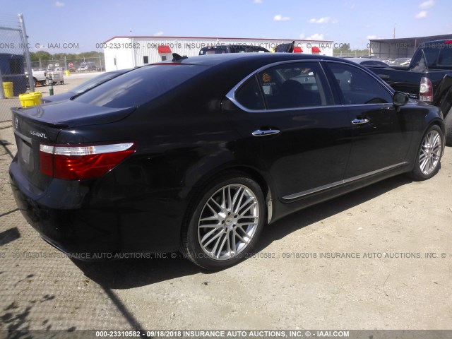 JTHGL46F895033433 - 2009 LEXUS LS 460L BLACK photo 4