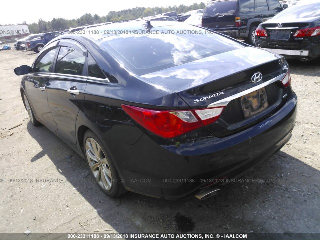 5NPEC4ABXDH554675 - 2013 HYUNDAI SONATA SE/LIMITED BLACK photo 3