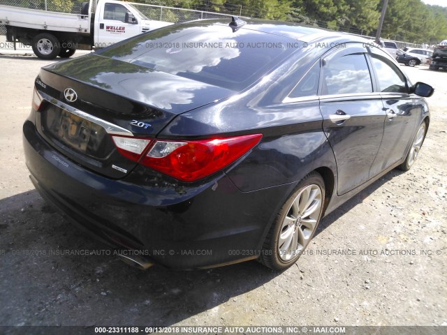 5NPEC4ABXDH554675 - 2013 HYUNDAI SONATA SE/LIMITED BLACK photo 4