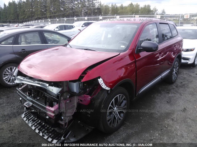 JA4AZ3A31JZ062311 - 2018 MITSUBISHI OUTLANDER SE/SEL RED photo 2