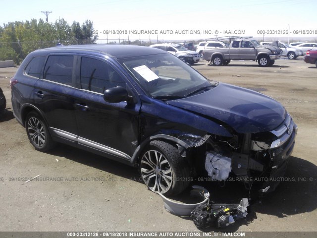 JA4AD2A37JZ009802 - 2018 MITSUBISHI OUTLANDER ES Dark Blue photo 1