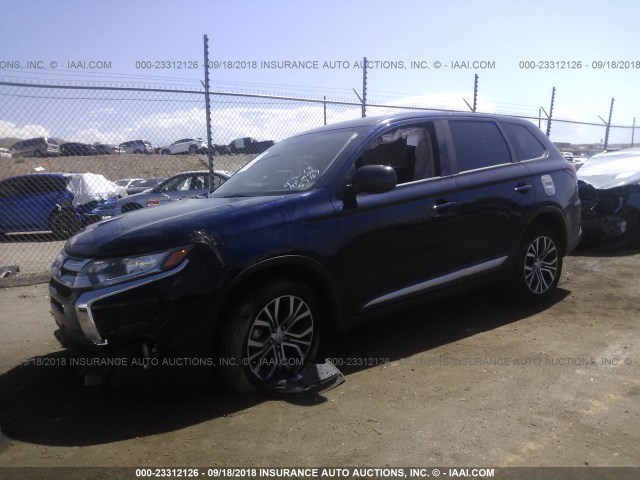 JA4AD2A37JZ009802 - 2018 MITSUBISHI OUTLANDER ES Dark Blue photo 2