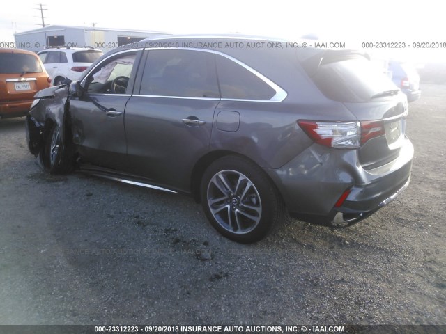5FRYD4H88HB040539 - 2017 ACURA MDX SH-AWD Advance GRAY photo 3