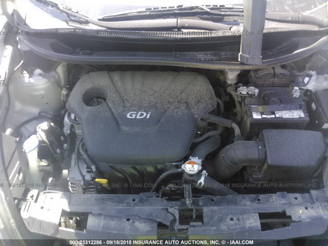 KNADN4A32F6467877 - 2015 KIA RIO EX/SX GRAY photo 10