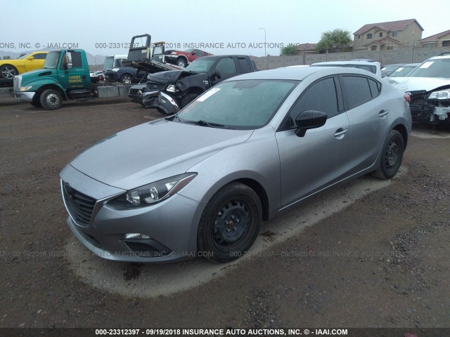 JM1BM1T72F1233554 - 2015 MAZDA 3 SV SILVER photo 2