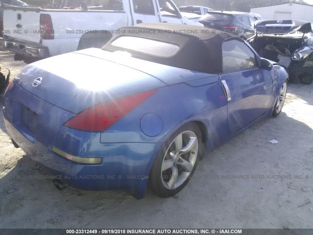 JN1AZ36A26M456999 - 2006 NISSAN 350Z ROADSTER BLUE photo 4