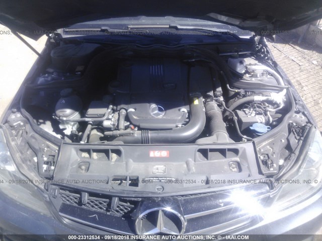 WDDGJ4HB9EG237261 - 2014 MERCEDES-BENZ C 250 GRAY photo 10