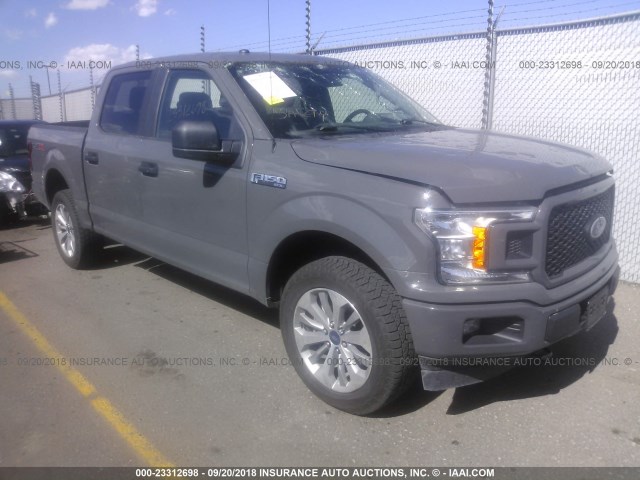 1FTEW1EGXJFC01466 - 2018 FORD F150 SUPERCREW GRAY photo 1