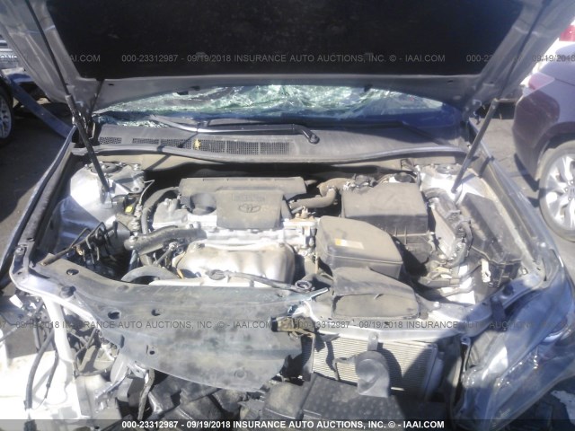 4T1BF1FKXGU166062 - 2016 TOYOTA CAMRY LE/XLE/SE/XSE SILVER photo 10
