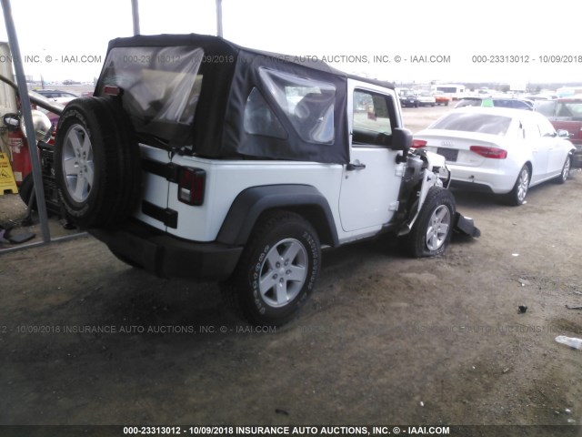 1C4AJWAGXFL506085 - 2015 JEEP WRANGLER SPORT WHITE photo 4