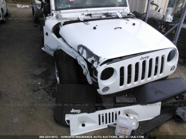 1C4AJWAGXFL506085 - 2015 JEEP WRANGLER SPORT WHITE photo 6